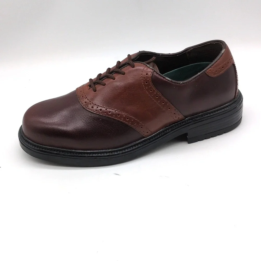 Nunn Bush Shoes Mens Monroe Brown 8 Leather Oxfords Saddle Dress Comfort